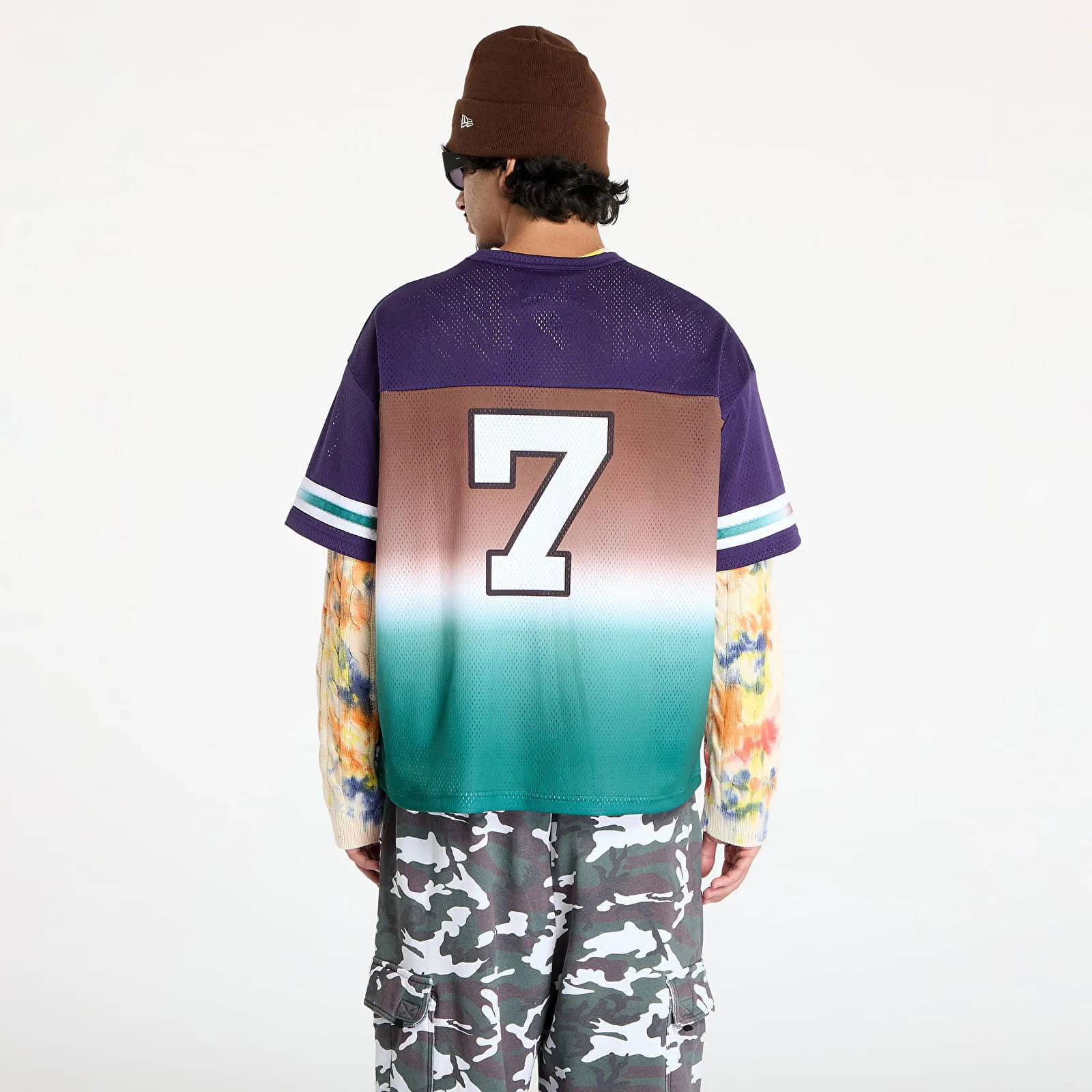 Awake NY Dres Mesh Football Jersey Brown Multi S