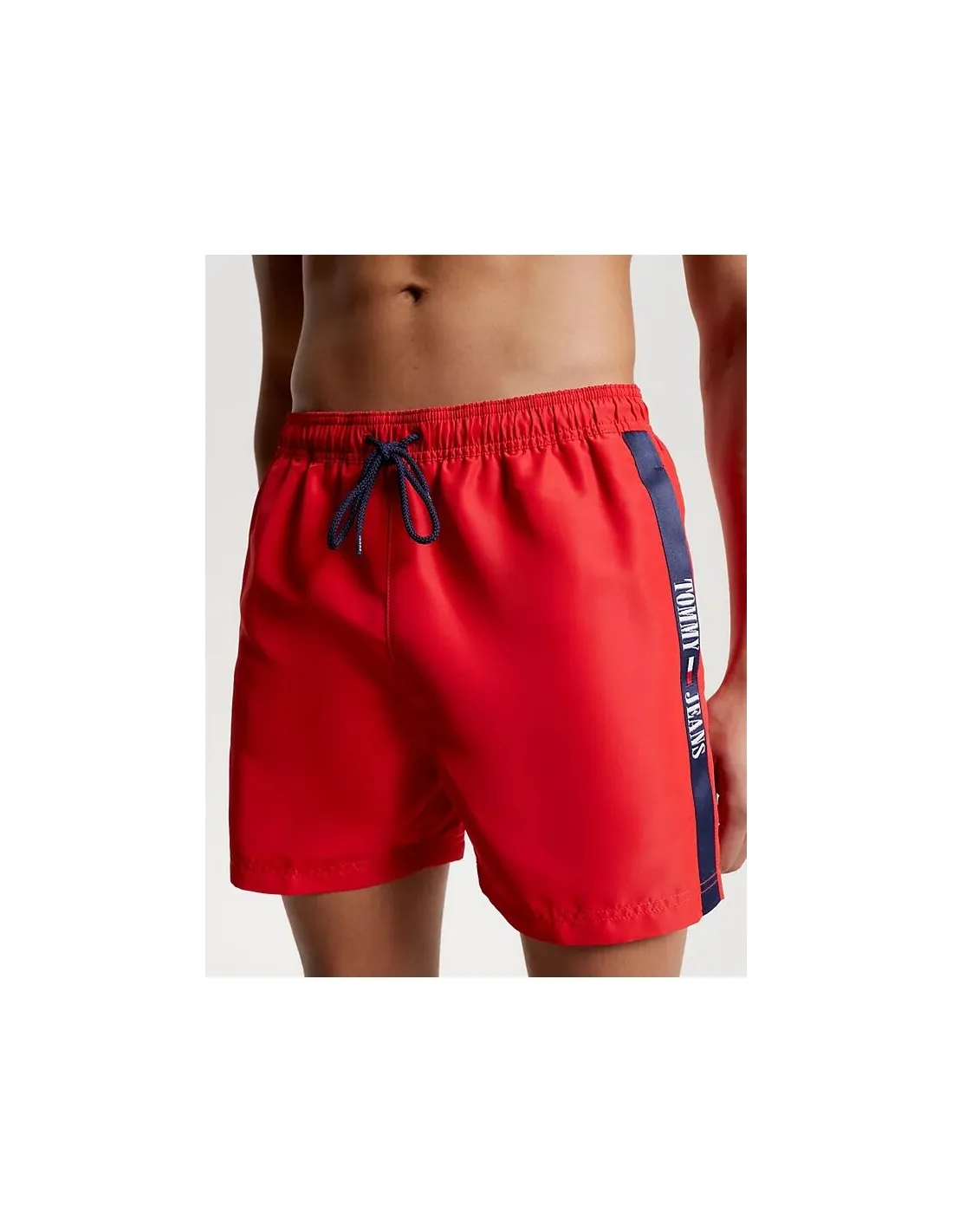 Bañador tipo shorts con bandas laterales y logo de Tommy Jeans