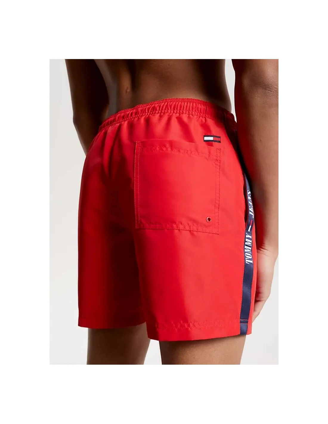 Bañador tipo shorts con bandas laterales y logo de Tommy Jeans