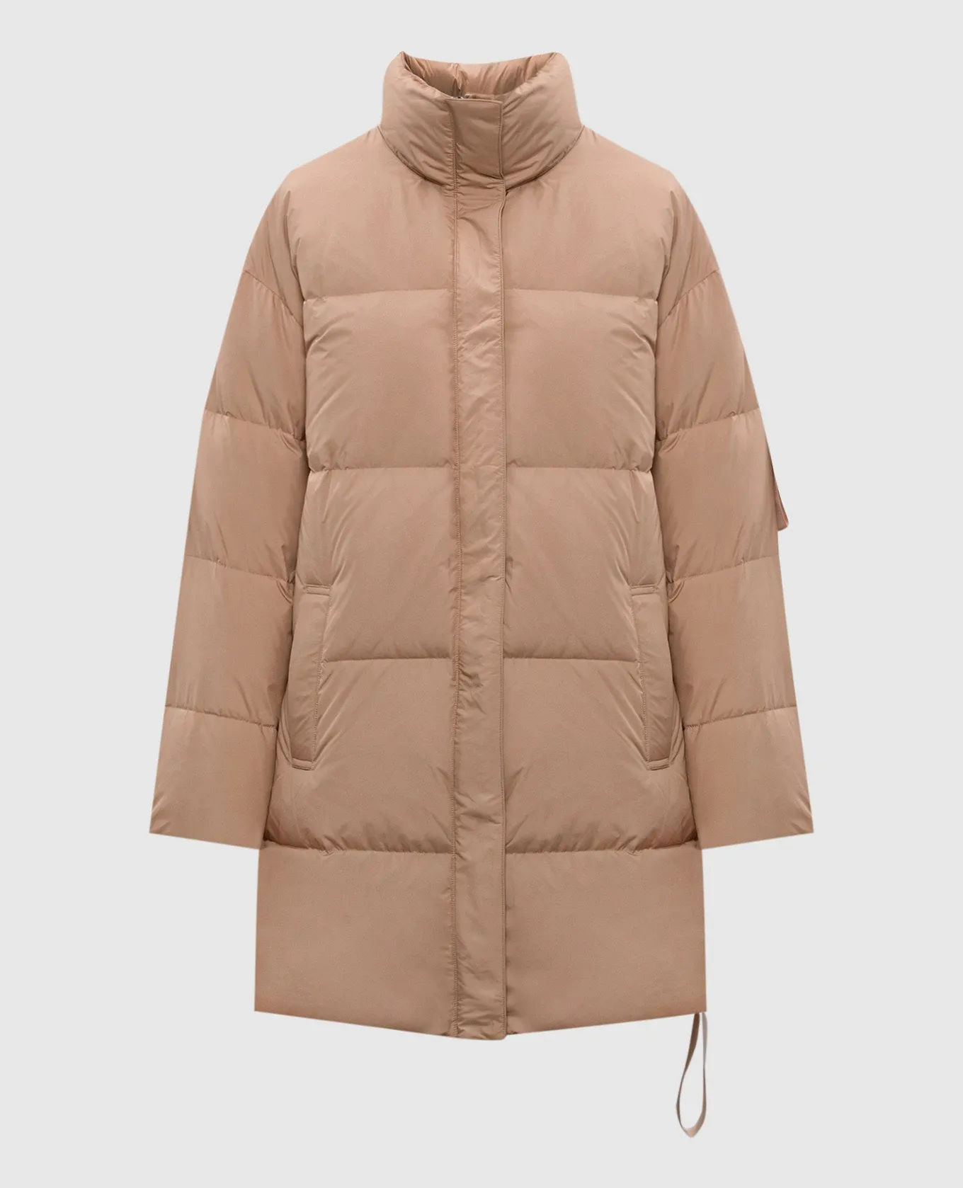 Be Florence Beige leather down jacket