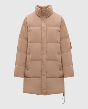 Be Florence Beige leather down jacket