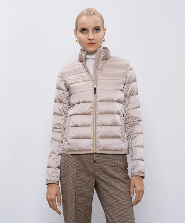 Be Florence Beige quilted down jacket