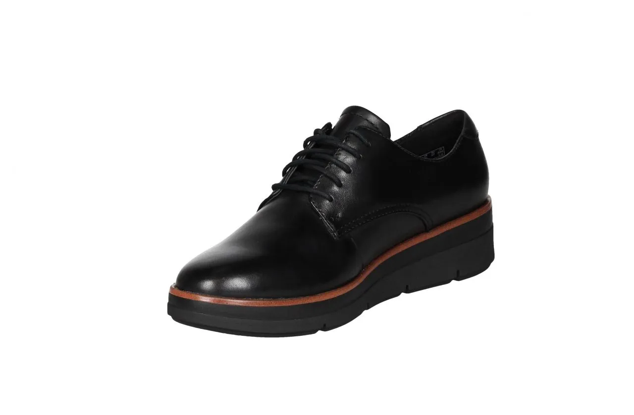 Blucher Piel Negro Cerco Cuero Piso Goma