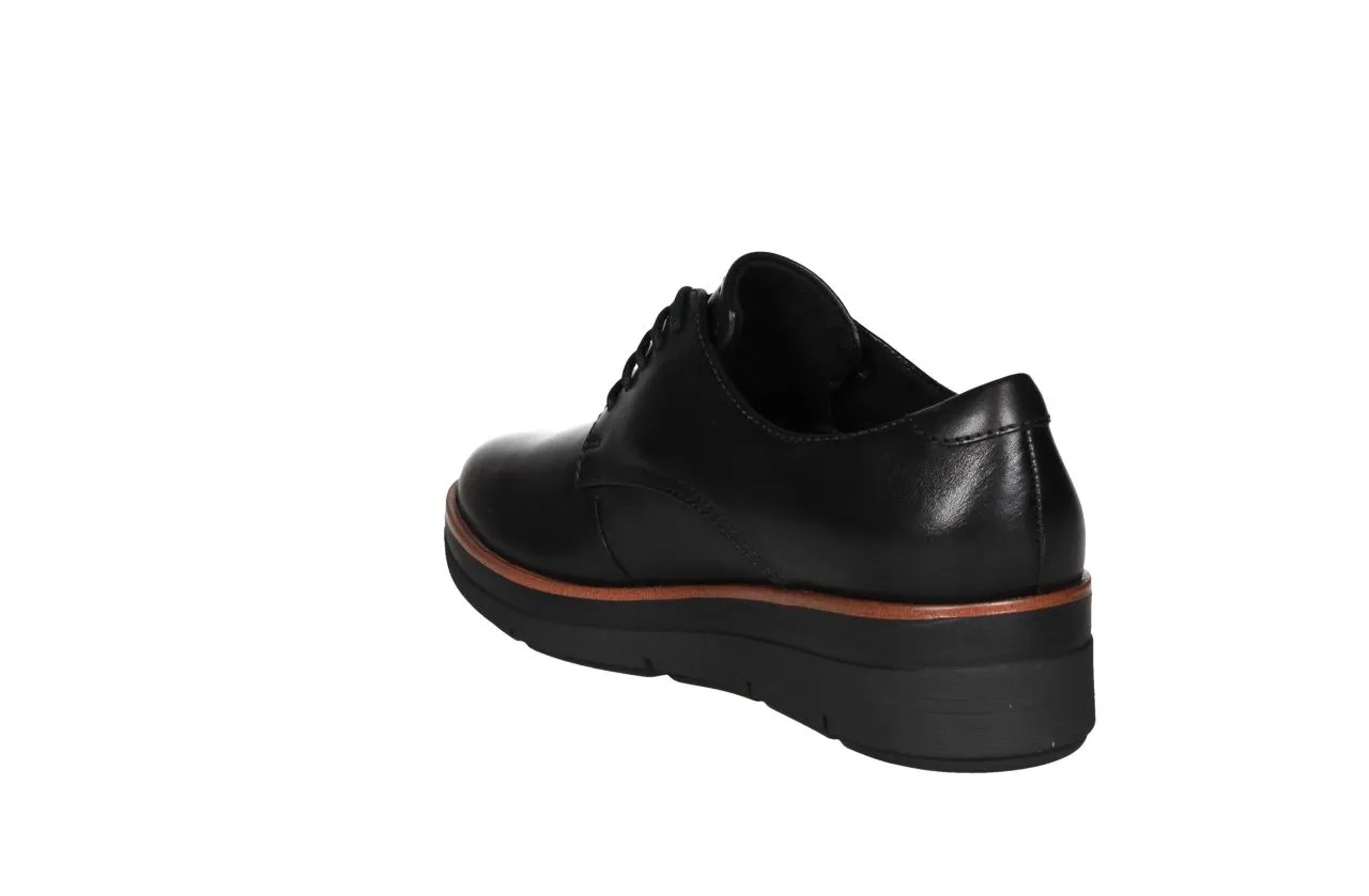 Blucher Piel Negro Cerco Cuero Piso Goma