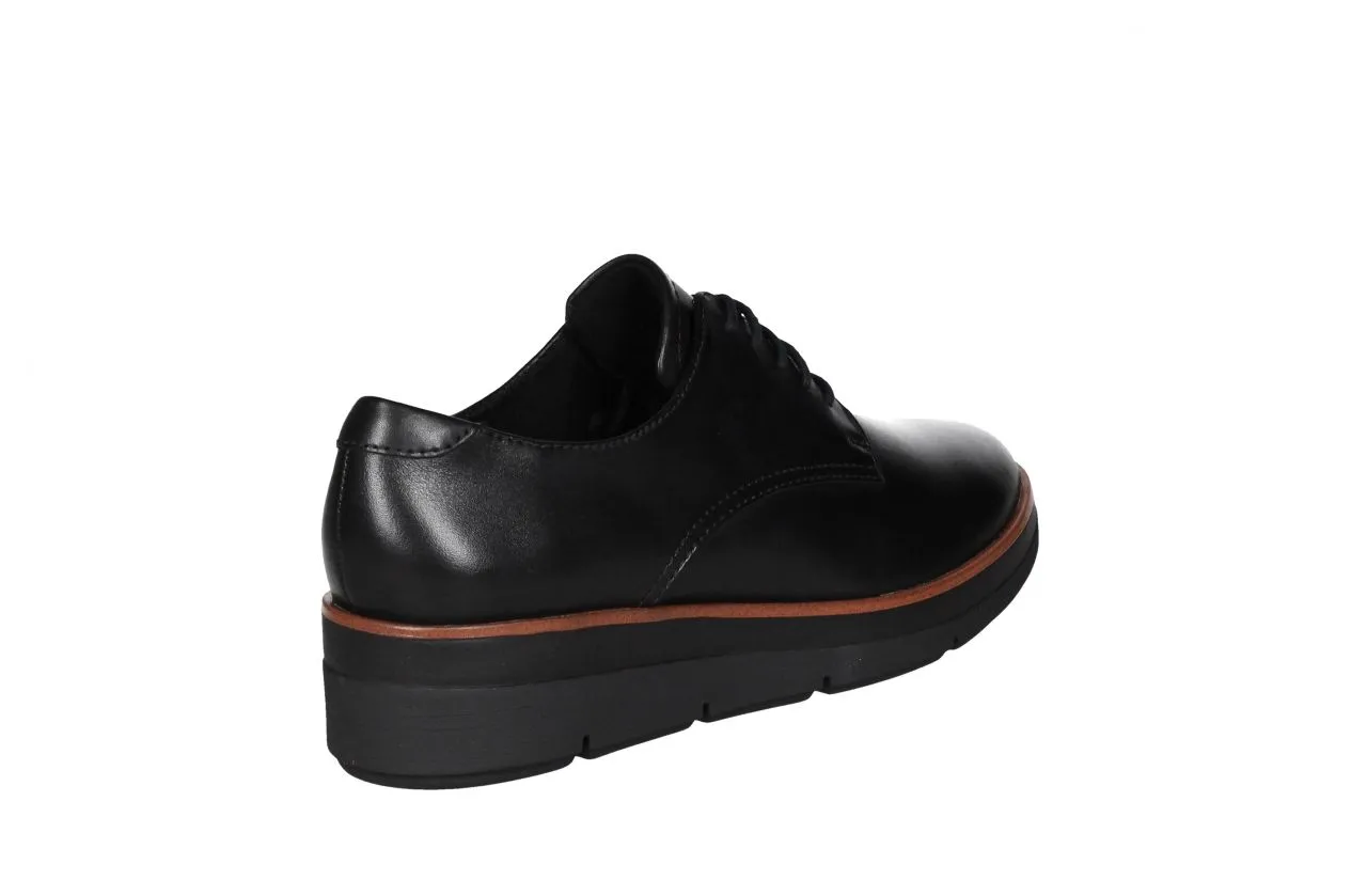 Blucher Piel Negro Cerco Cuero Piso Goma