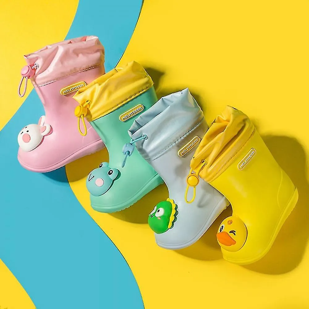 Blue 160children's cartoon pvc rubber waterproof rain boots fashion classic baby water shoes rabbit frog dolls boys girls