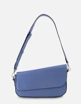 Bolso de hombro en piel florantik color azul asimétrico para mujer