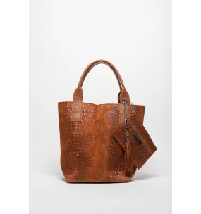 bolso de piel elena - camel