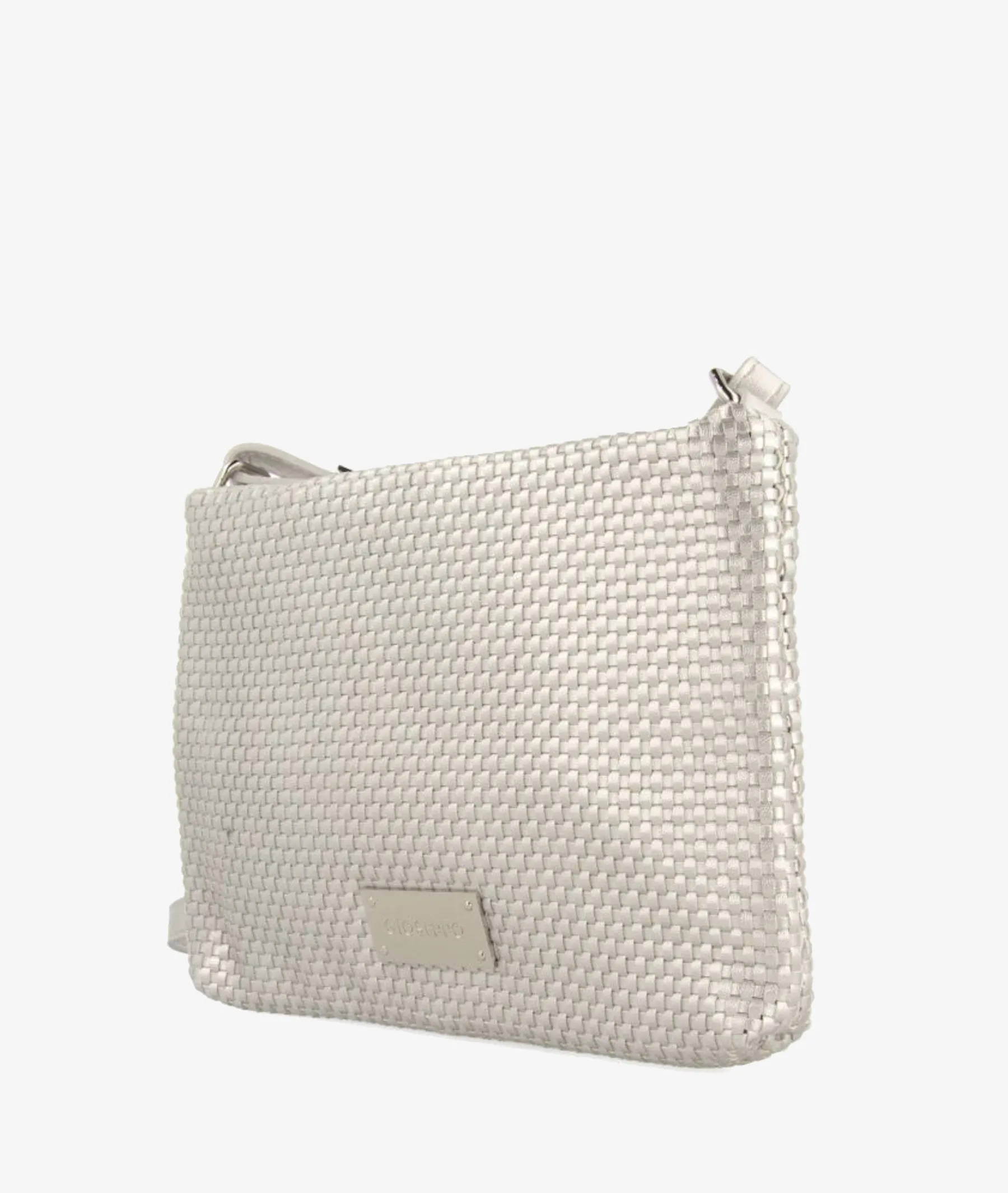 Bolso Gioseppo MORVAH en plata  Medidas 25 x 17 x 3 cmts