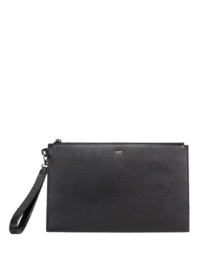 Bolso portadocumentos de piel negra