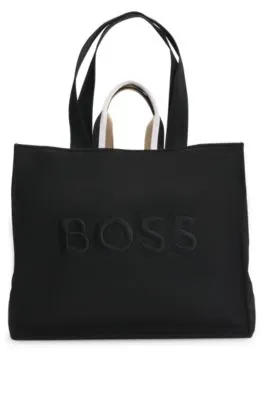 Bolso tote con logo bordado oversize