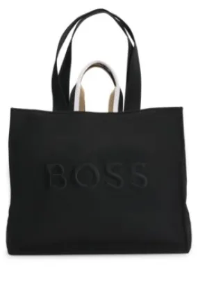 Bolso tote con logo bordado oversize