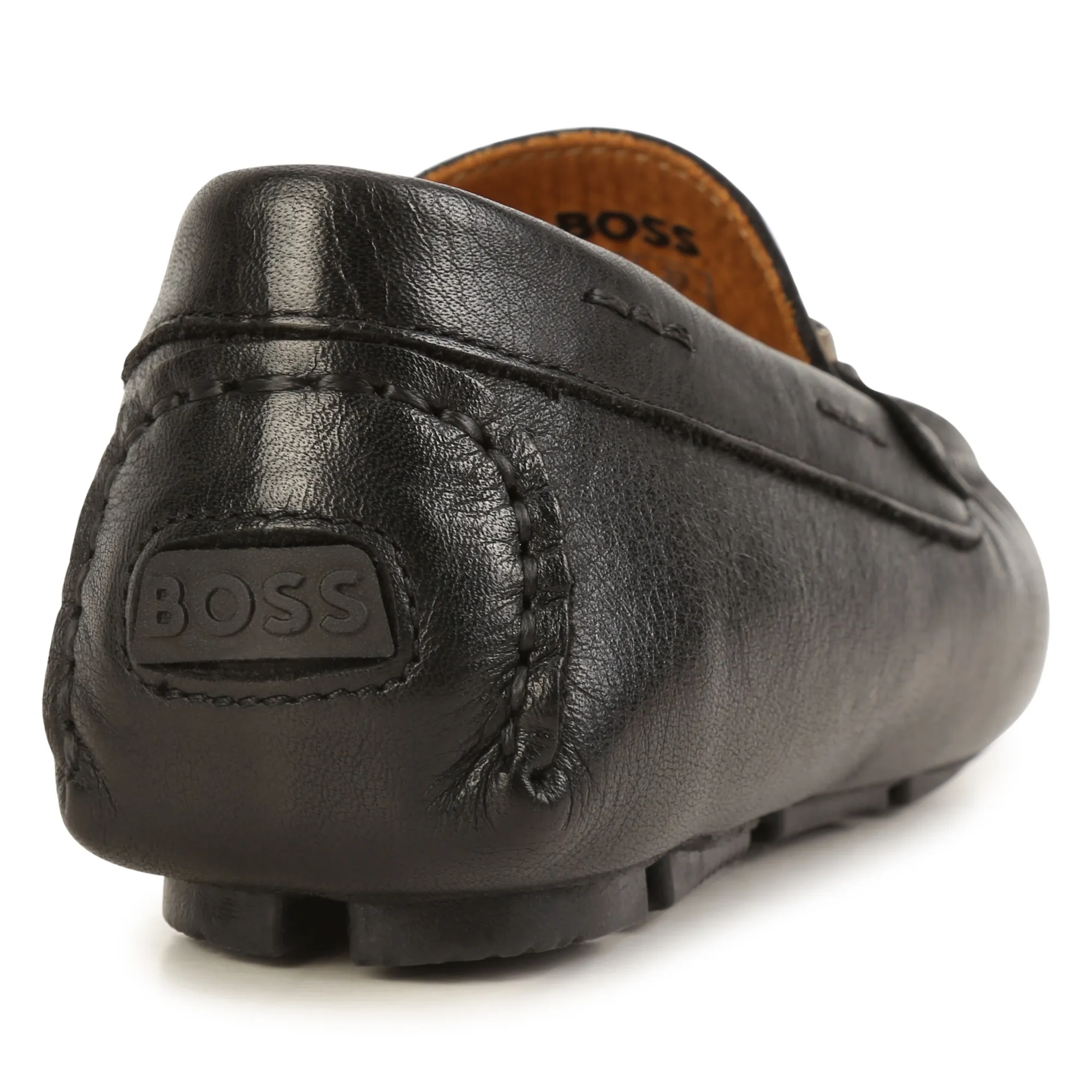 BOSS Mocasines de cuero con logo