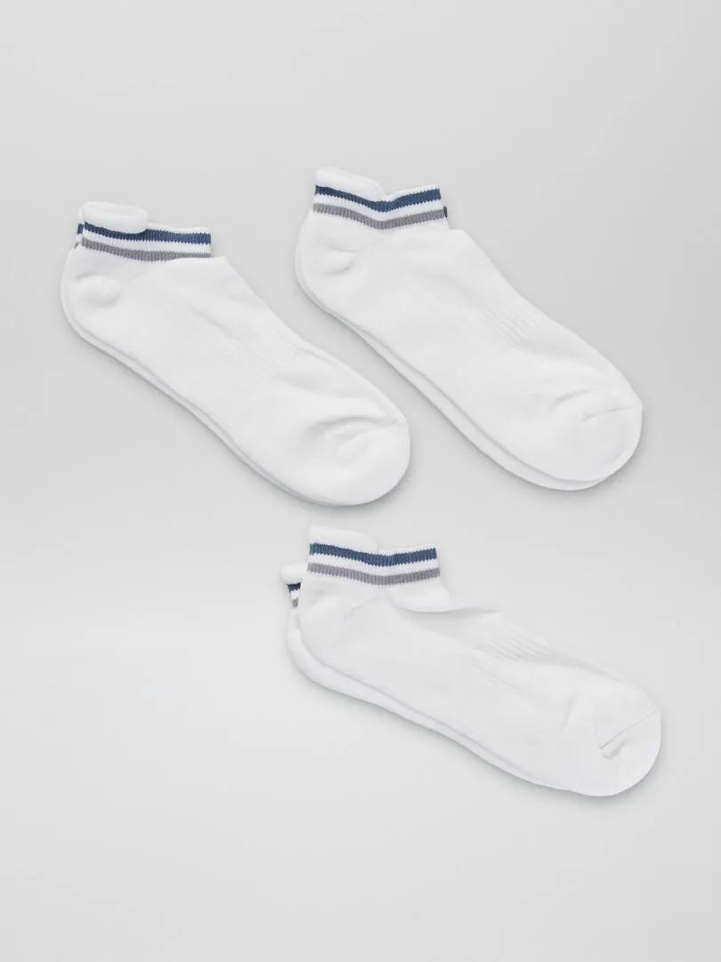 Calcetines de deporte invisibles - Pack de 3 - AZUL