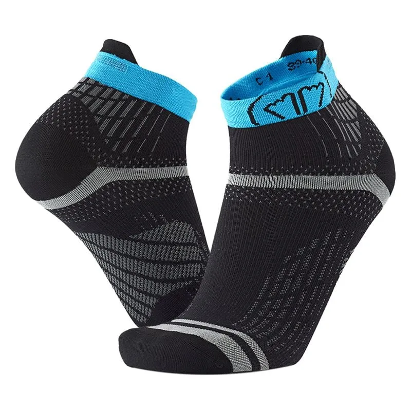 Calcetines de running para mujer SIDAS Run Feel (negro/turquesa)