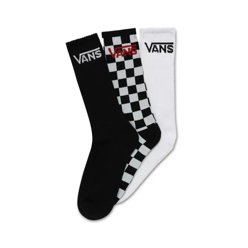 Calcetines Vans 3 Pares Mn Classic Crew - 39.5/42.5 (Negro/Checkerboard)