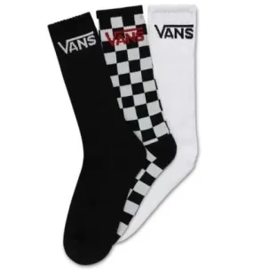 Calcetines Vans 3 Pares Mn Classic Crew - 39.5/42.5 (Negro/Checkerboard)