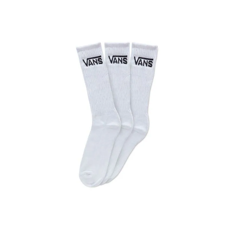 Calcetines Vans Classic Crew 3 pares - 39.5-42.5 (blanco)