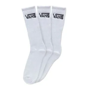 Calcetines Vans Classic Crew 3 pares - 39.5-42.5 (blanco)