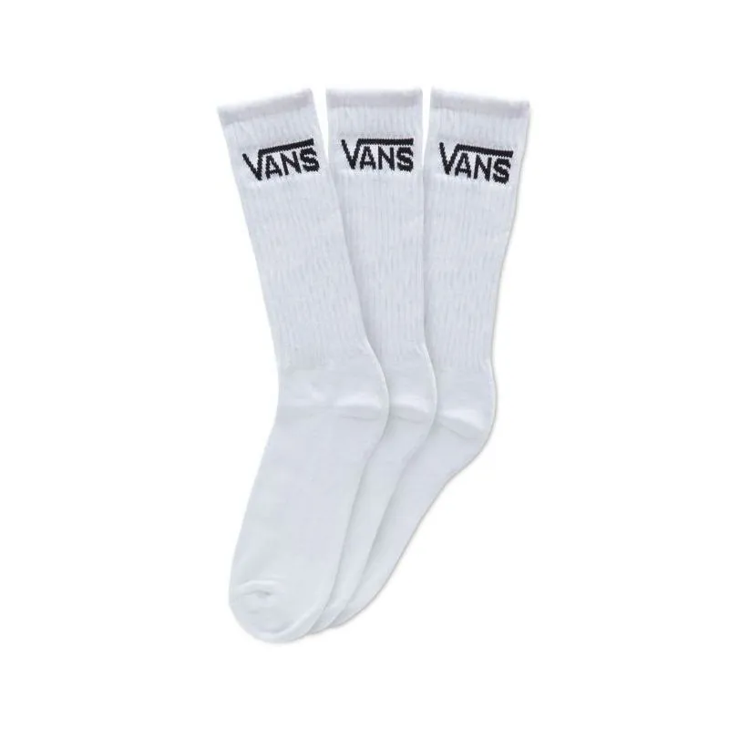 Calcetines Vans Classic Crew 3 Pares - 43/47.5 (Blanco)