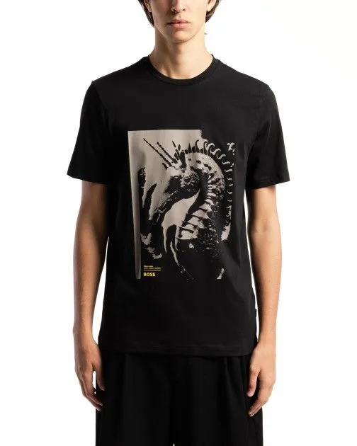 Camiseta Boss Te Sea Horse Negro