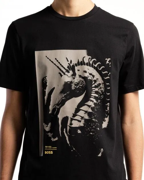 Camiseta Boss Te Sea Horse Negro