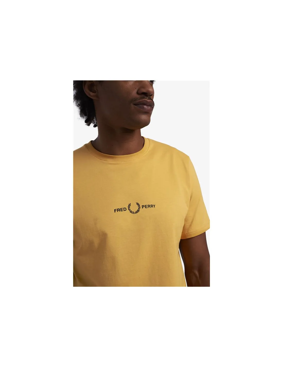 Camiseta Fred Perry Embroidered amarillo Hombre