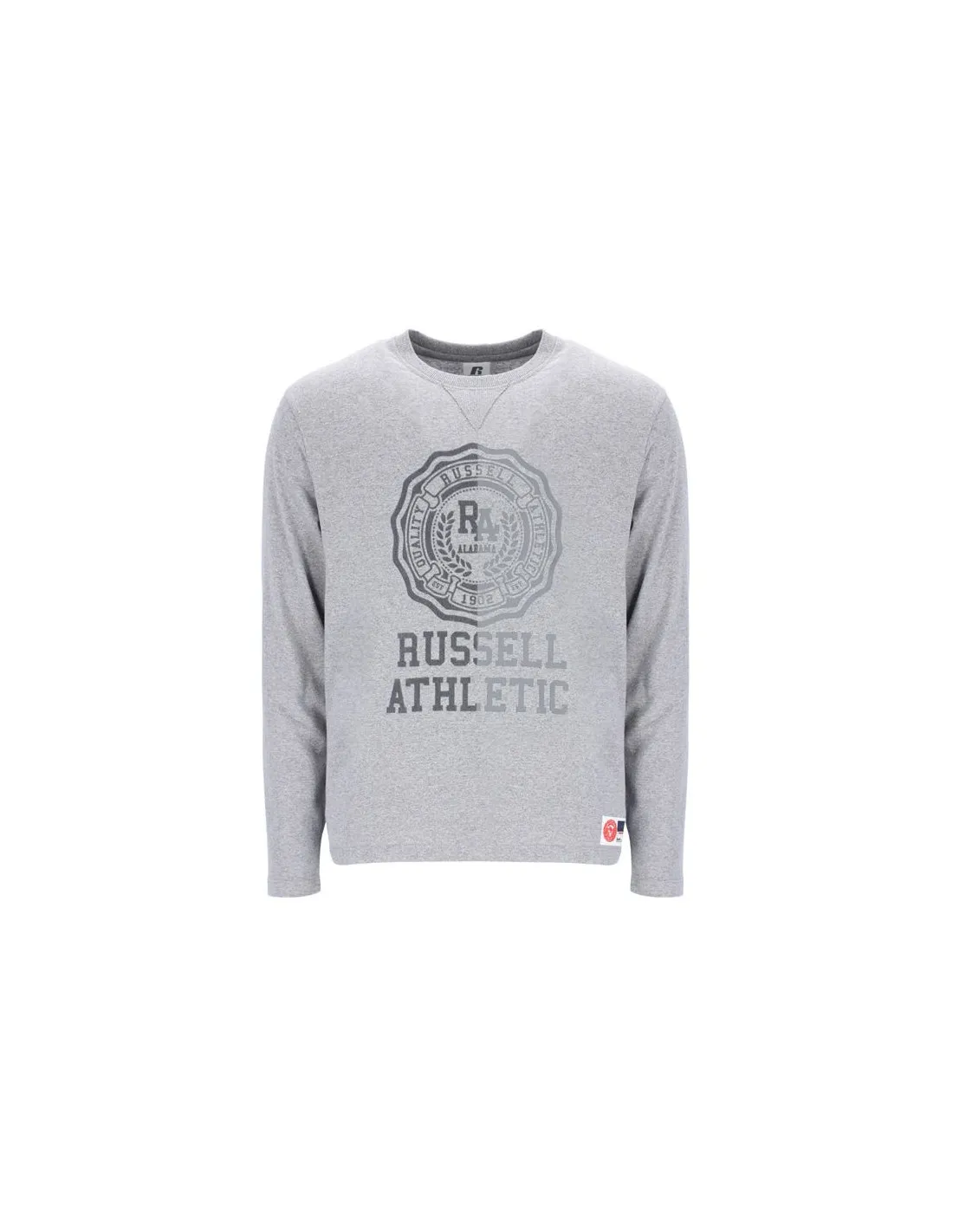 Camiseta Russell Manga Larga Ath Rose Collegiate Hombre Gris