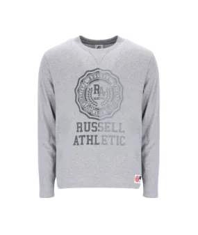 Camiseta Russell Manga Larga Ath Rose Collegiate Hombre Gris