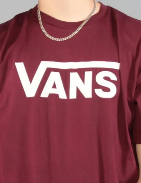 Camiseta VANS CLASSIC - Burgundy/White