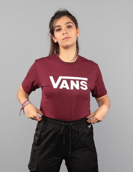 Camiseta VANS CLASSIC - Burgundy/White