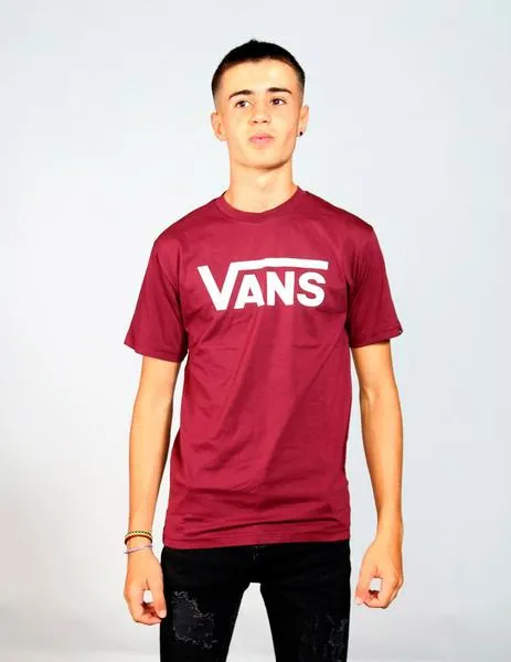 Camiseta VANS CLASSIC - Burgundy/White