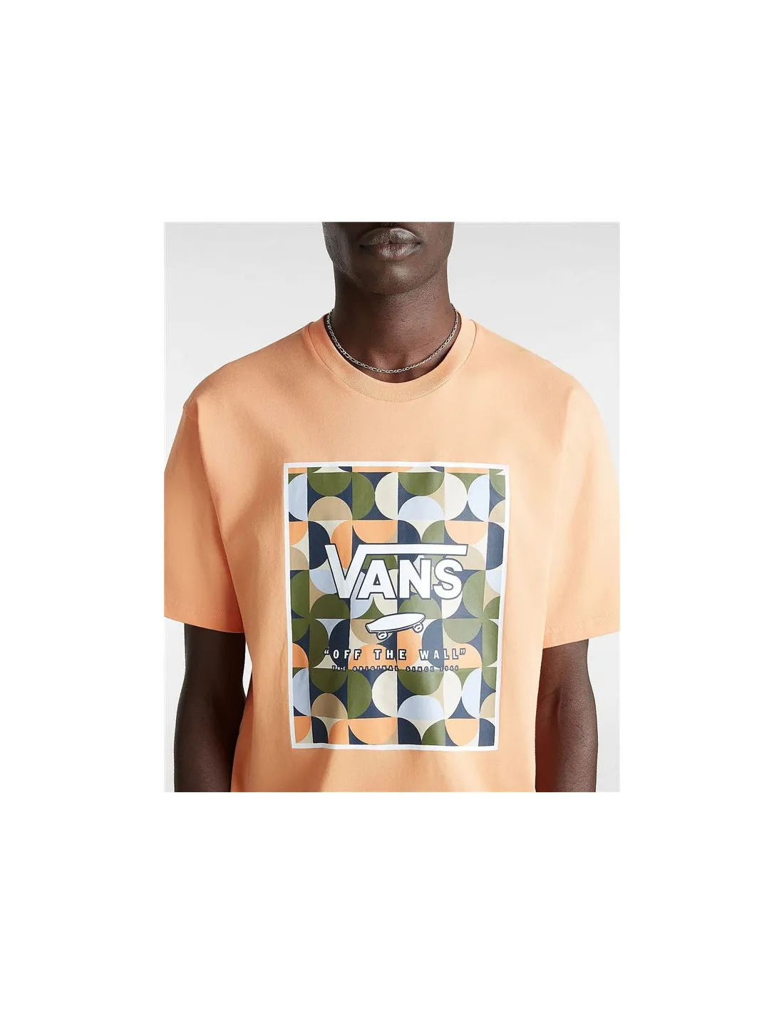 Camiseta Vans Classic Print Box Coral  Hombre