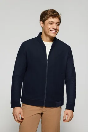 Chaqueta bomber Exeter azul marino con detalles Polo Club