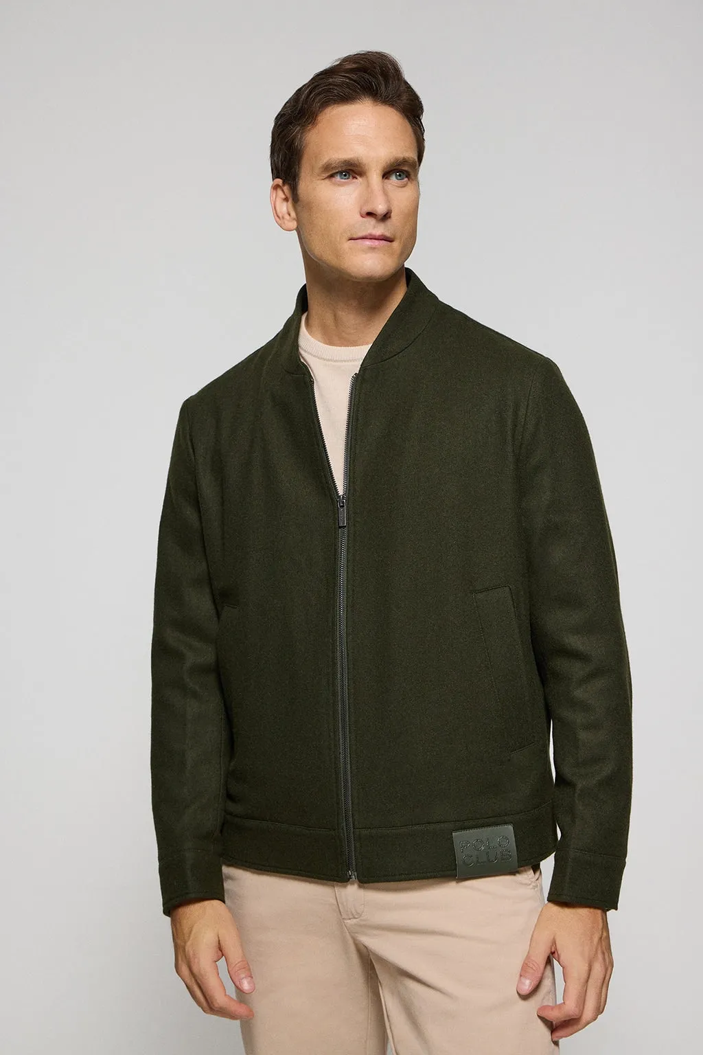 Chaqueta bomber Exeter caqui con detalles Polo Club