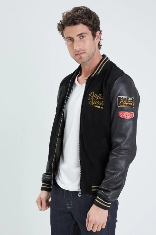 Chaqueta Hombre Daytona Academy Buff Suede Black