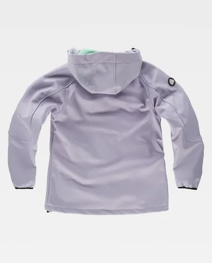 Chaqueta Workshell de mujer Lila + Verde menta