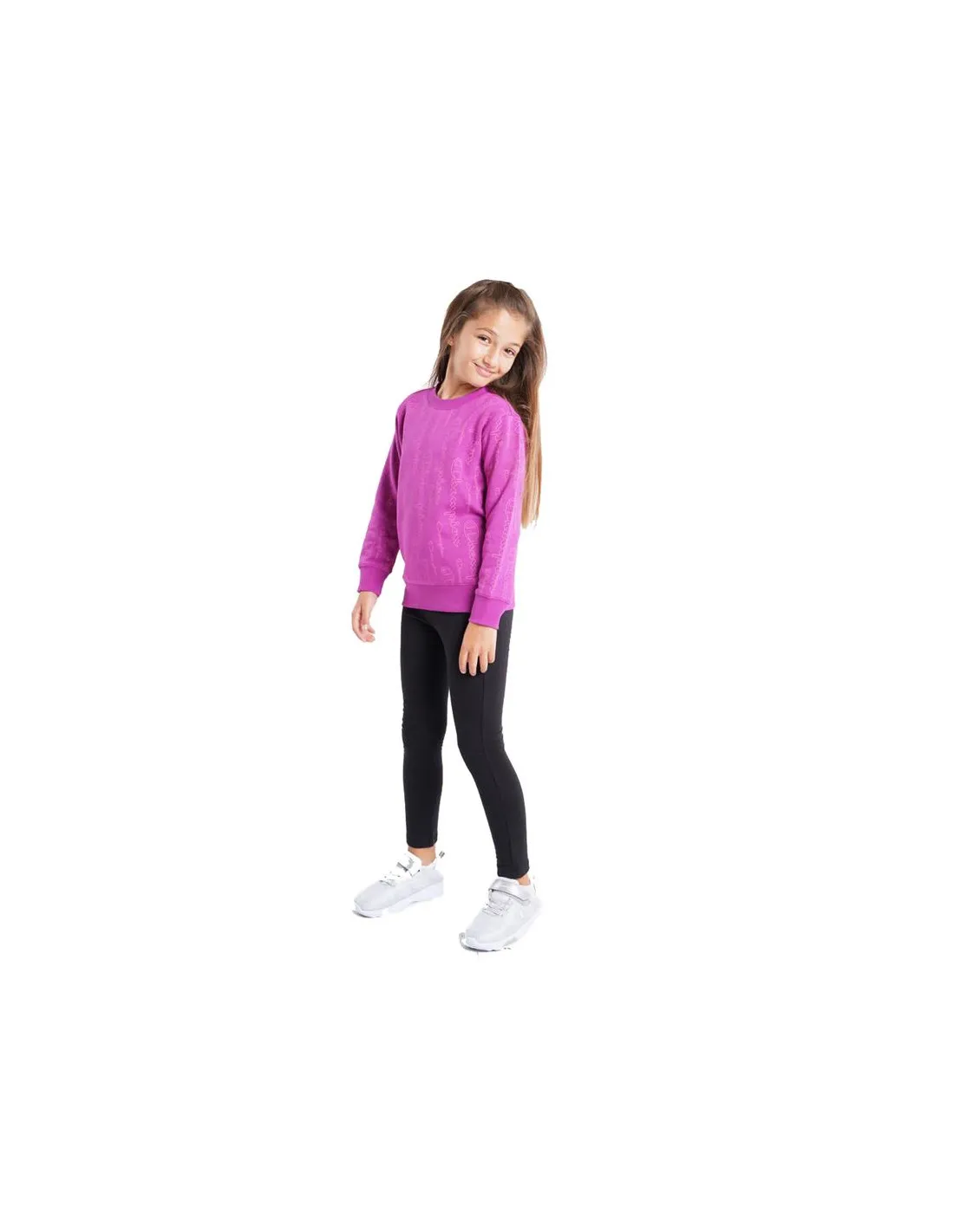 Chándal Champion Crewneck Morado Niña