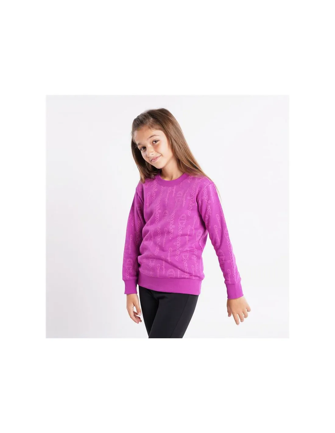 Chándal Champion Crewneck Morado Niña