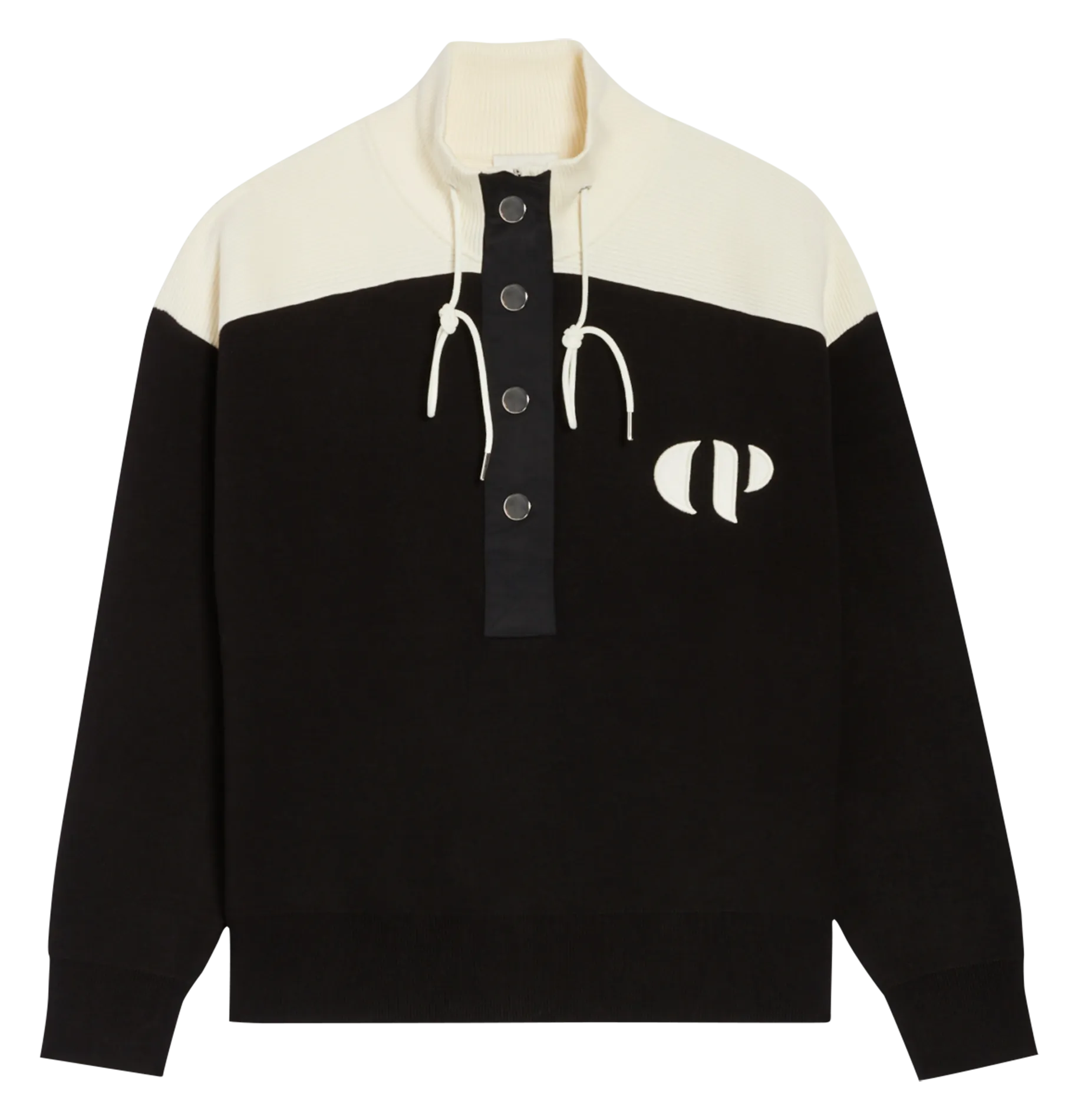 CLAUDIE PIERLOT Sudadera con cuello alto en negro