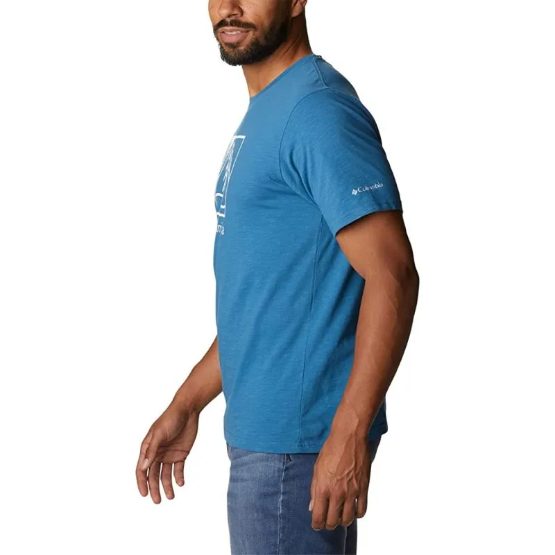 Columbia M Break It Down™ Ss Tee (Mineral Blue, Plant It Graphic) Men