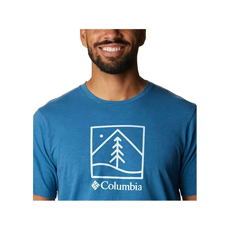 Columbia M Break It Down™ Ss Tee (Mineral Blue, Plant It Graphic) Men