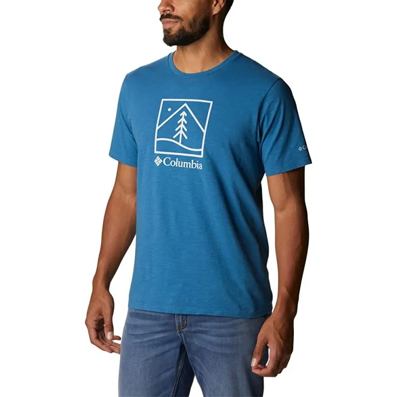 Columbia M Break It Down™ Ss Tee (Mineral Blue, Plant It Graphic) Men