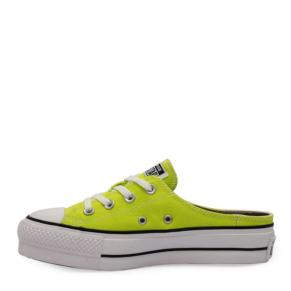 CONVERSE ZUECOS  MULE OX SANDALIA VERDE FLUOR DAMA 