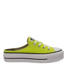 CONVERSE ZUECOS  MULE OX SANDALIA VERDE FLUOR DAMA 