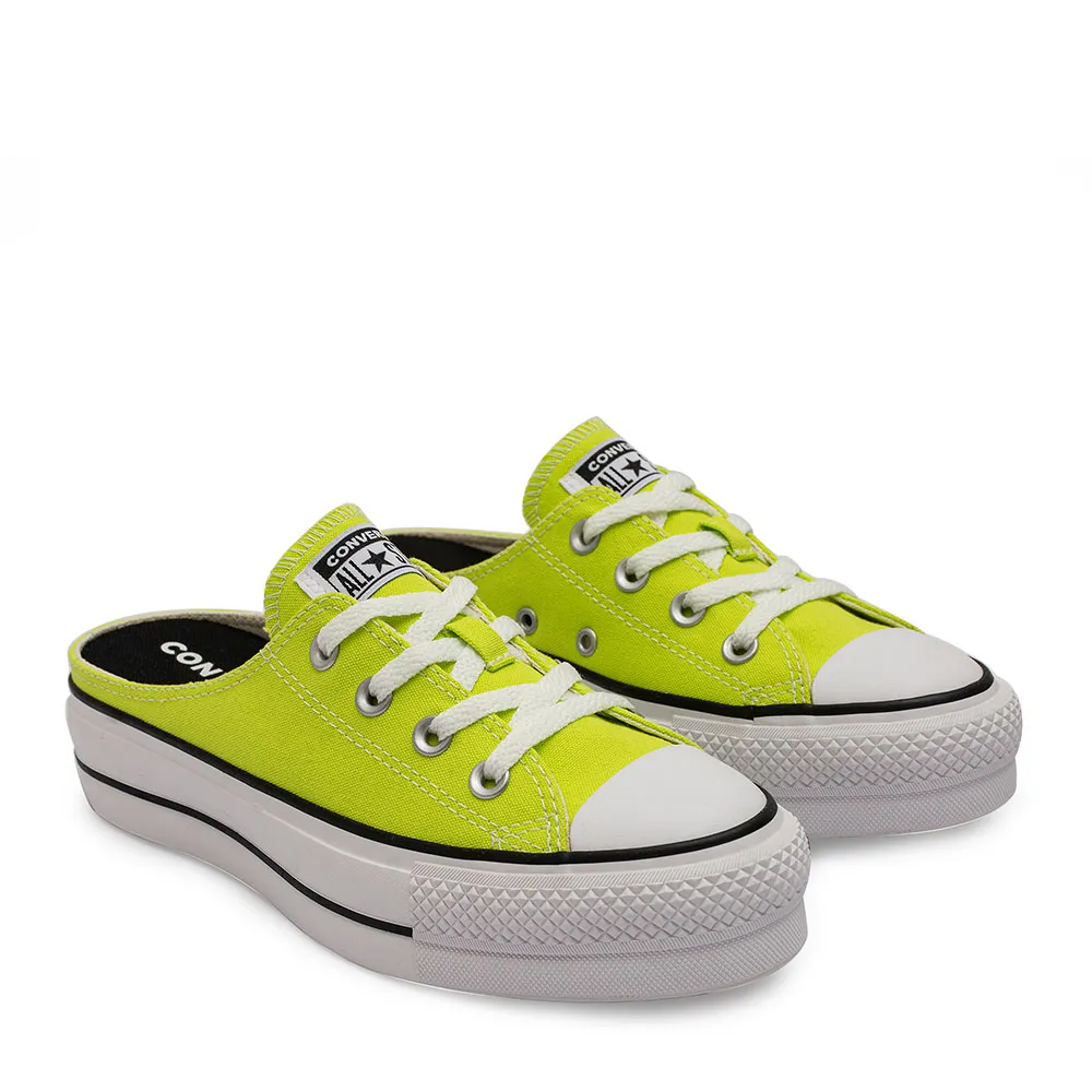 CONVERSE ZUECOS  MULE OX SANDALIA VERDE FLUOR DAMA 