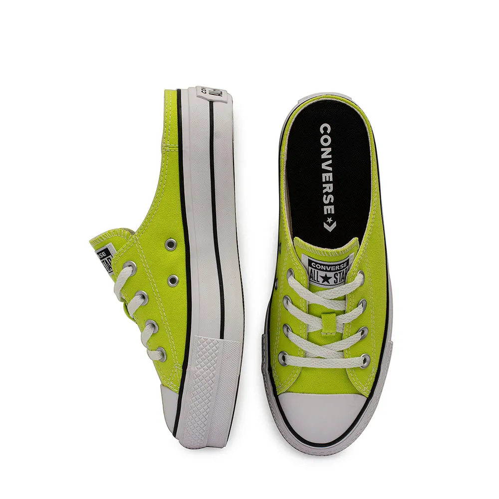 CONVERSE ZUECOS  MULE OX SANDALIA VERDE FLUOR DAMA 