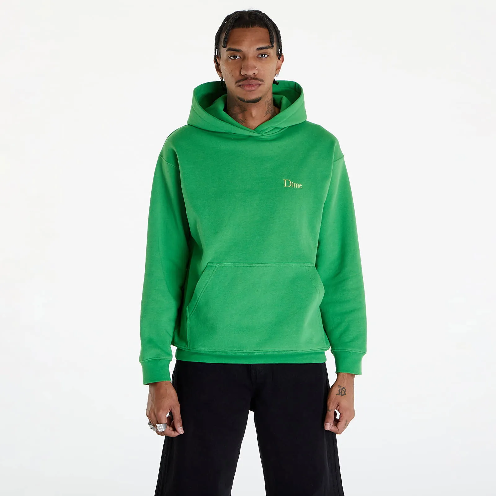 Dime Classic Small Logo Hoodie Kelly Green