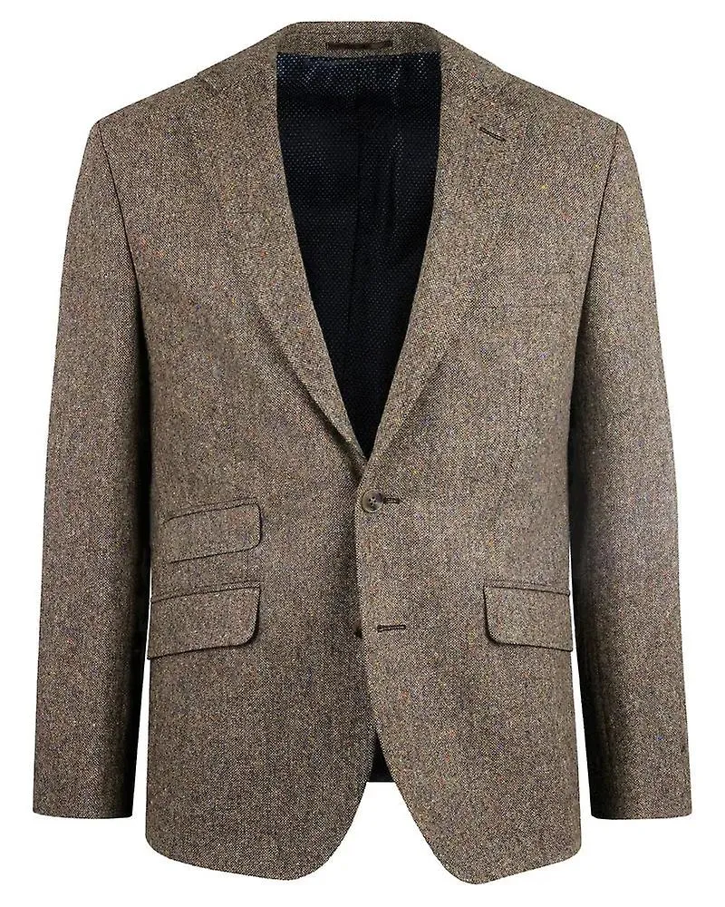 Donegal tweed suit jacket - brown