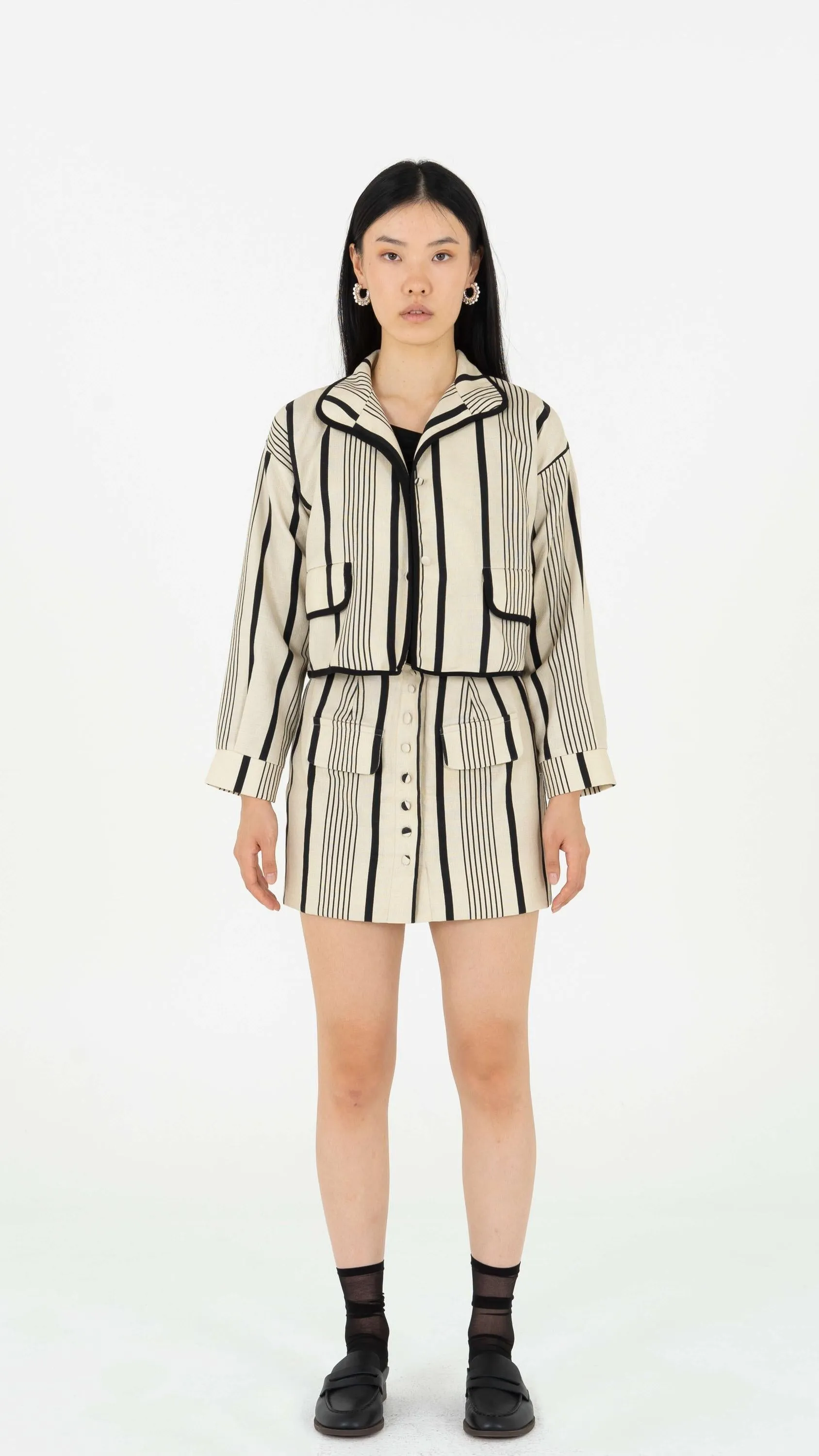 Ecru striped jacket